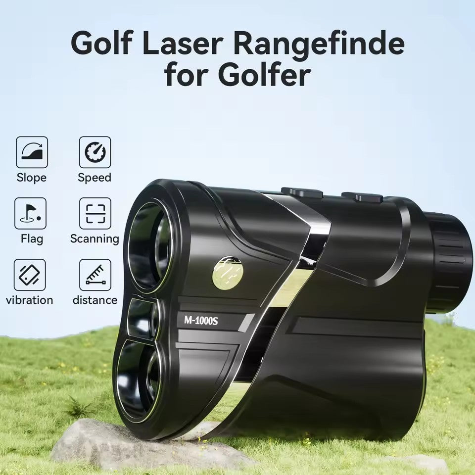 BOSEAN Golf Rangefinder with Slope,Pin-Lock,Viberation Reminder with 7x magnification,1200 Yards Rechargeable Rangefinder Golf