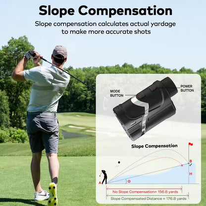 BOSEAN Golf Rangefinder with Slope,Pin-Lock,Viberation Reminder with 7x magnification,1200 Yards Rechargeable Rangefinder Golf