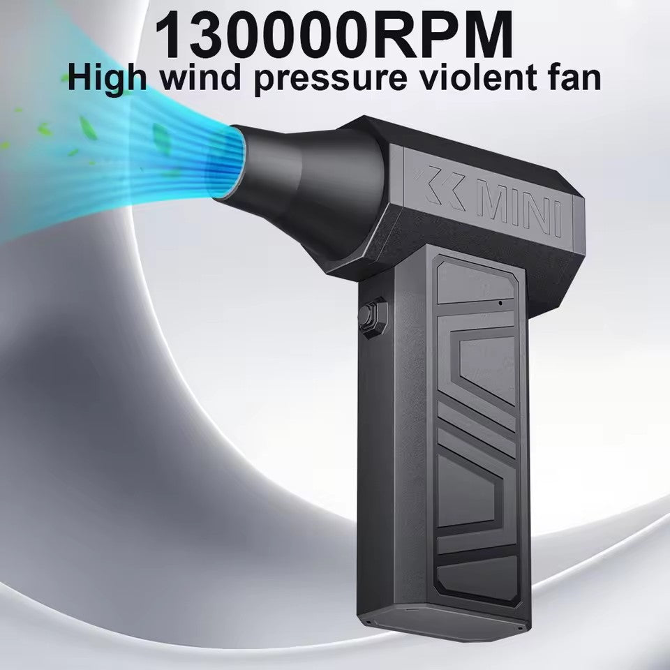 130000RPM Mini Fan Electric Air Duster Adjustable wind speed Portable Turbo Violent Blower Rechargeable Car Cleaning