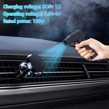 130000RPM Mini Fan Electric Air Duster Adjustable wind speed Portable Turbo Violent Blower Rechargeable Car Cleaning